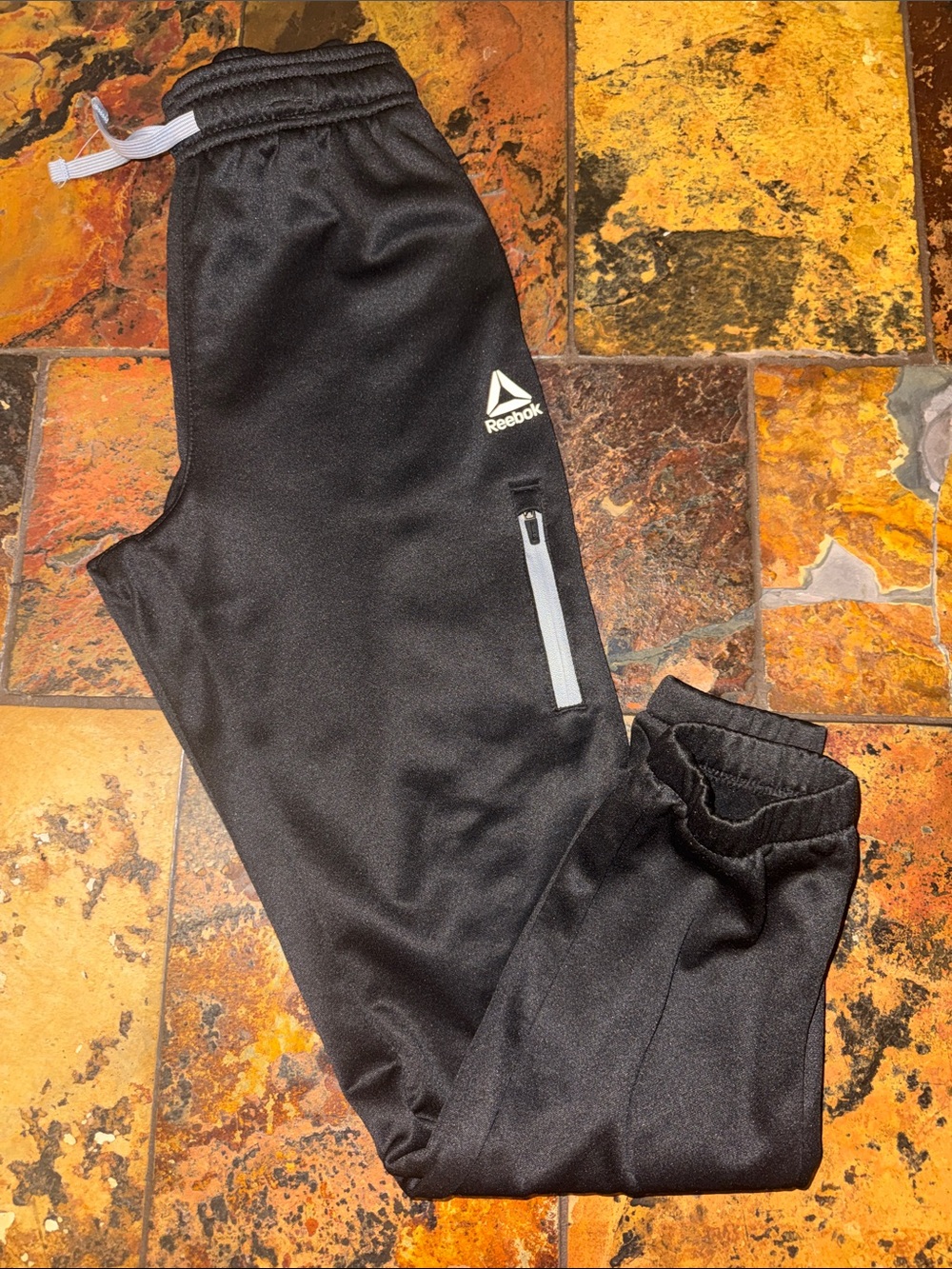 Reebok Kids' Black Track Pants with Zip Pocket (1152)